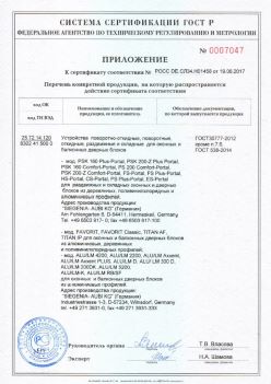 2017.06.19 Долгопрудный - Приложение к сертификату Устройства поворотные, откидные, Siegenia-Aubi KG. ГОСТ 30777-2012