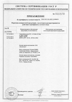 2019.11.16 Долгопрудный - Приложение к сертификату Изделия крепежные из металла, торговая марка Tech-KREP. Серийный выпуск